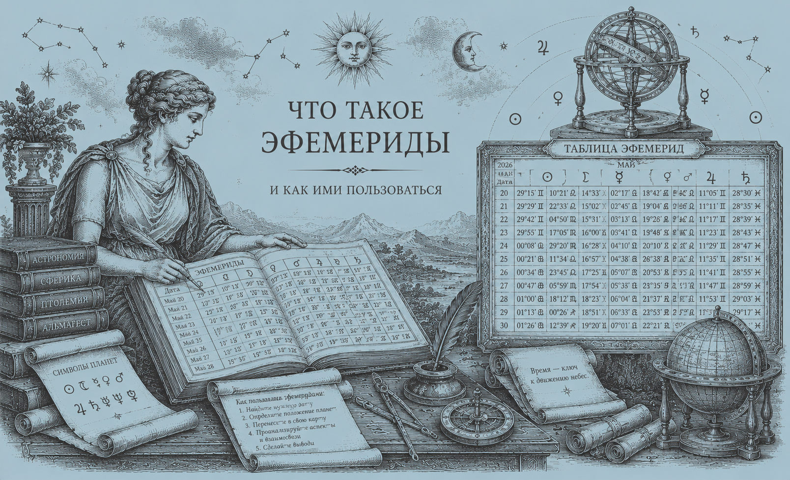 Что такое эфемериды и как ими пользоваться