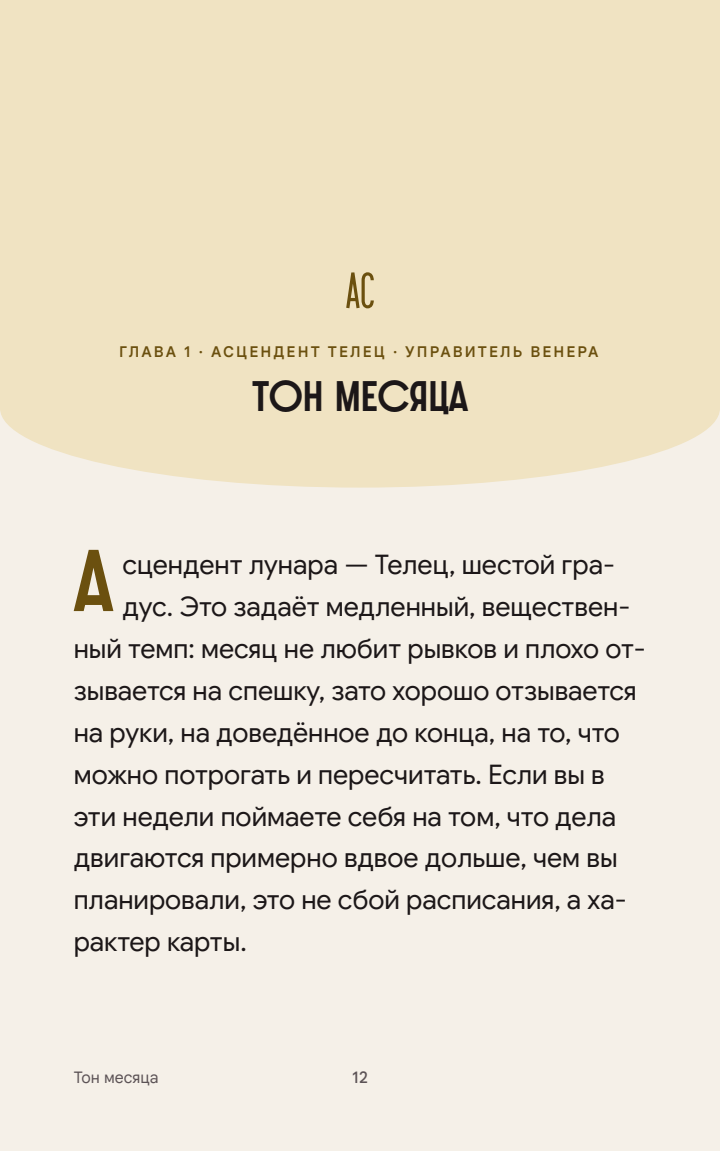 Глава «Тон месяца»: Асцендент лунара и его управитель